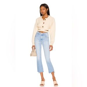 Mother insider crop fray Jean